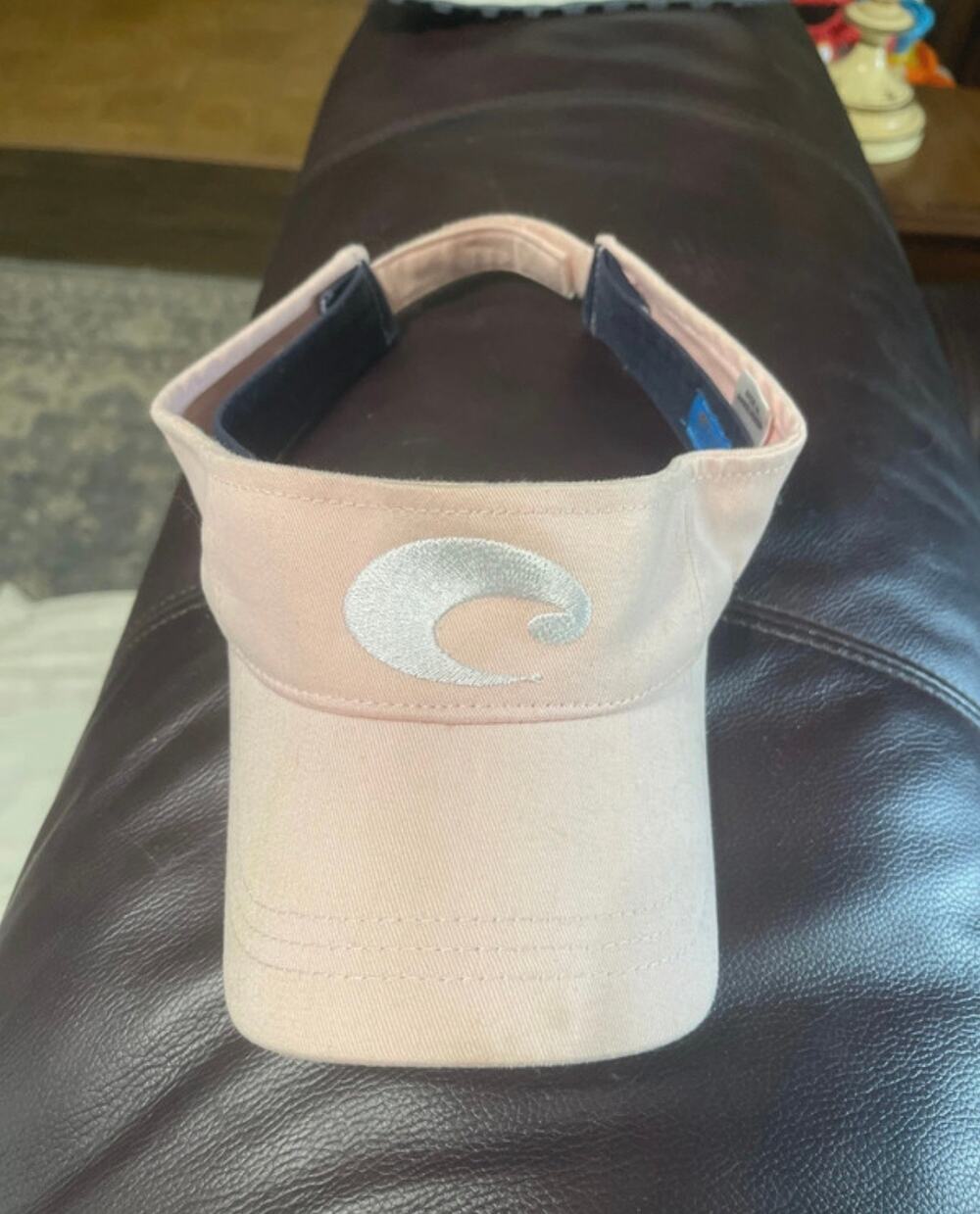 Woman’s Costa sun visor hat cap light pink Velcro closure
